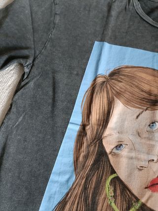 Camiseta Zara mujer estampada