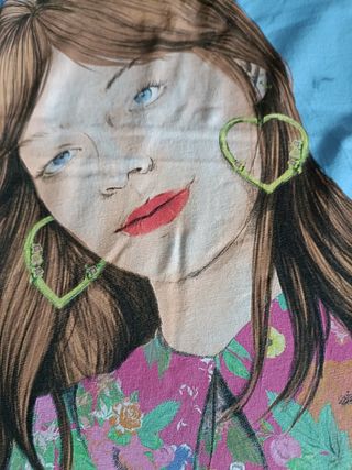 Camiseta Zara mujer estampada