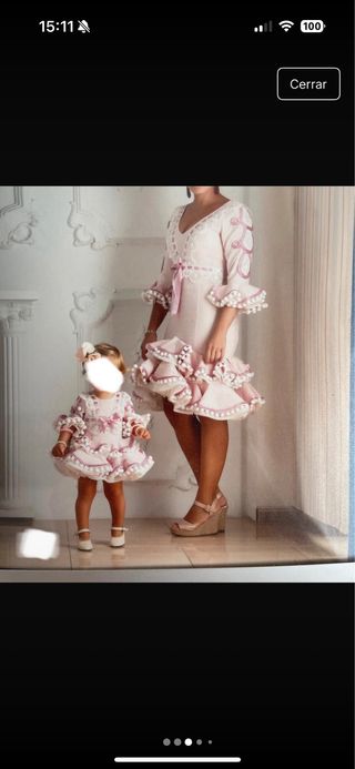 Vestido mama e hija sevillana. Flamenca.