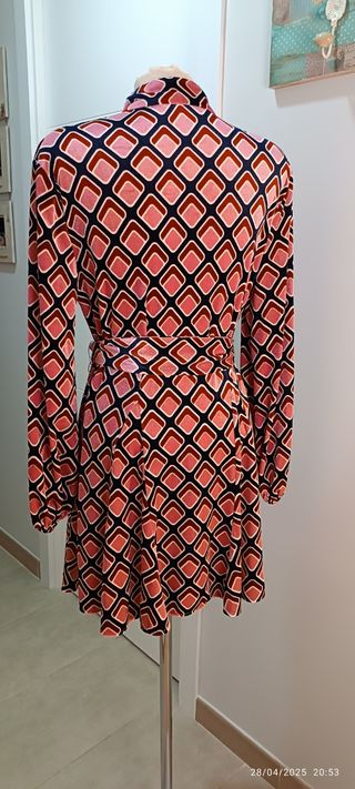 Vestido terciopelo rosa-rojo