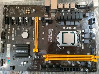 conjunto de placa Biostar TB250-BTC y cpu intel