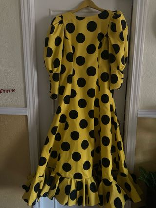 Traje flamenca lunares amarillo