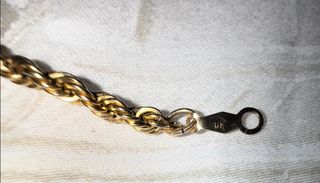Collar y pulsera bañado en oro 