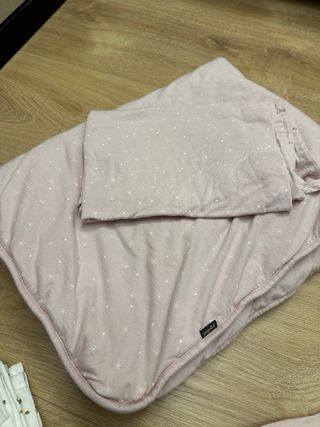 PACK sábanas y colcha de mini cuna SONPETIT 80x50