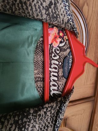 Abrigo Desigual marrón multicolor talla M