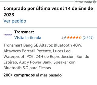 Tronsmart Bang SE Altavoz Bluetooth