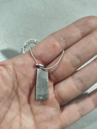 Colgante madera plata