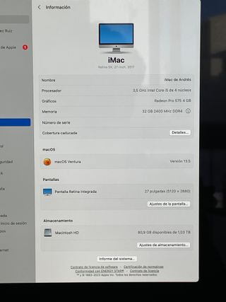 iMac 27 Retina 5K 2017 - Apple