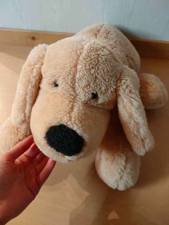 Peluche perro labrador beige