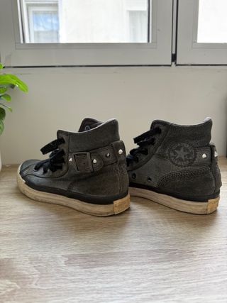 WOMEN'S CONVERSE CT COLLAR STRAP HI SNEAKERS GRAY-WHITE