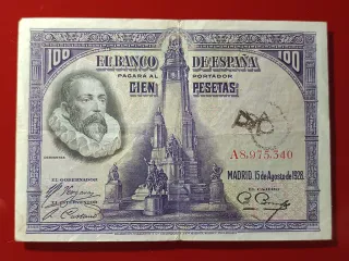 Billete 100 Pesetas 1928 – Miguel de Cervantes