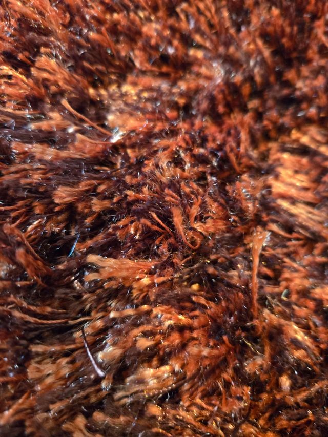 Alfombra shaggy marrón-naranja 160x230.