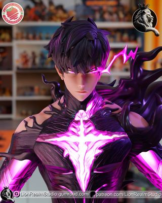 Figura Solo Leveling de Sungjin woo anime pintada
