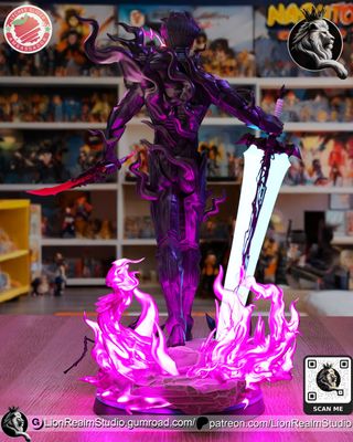 Figura Solo Leveling de Sungjin woo anime pintada