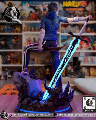Figura Solo Leveling de Sungjin woo anime pintada