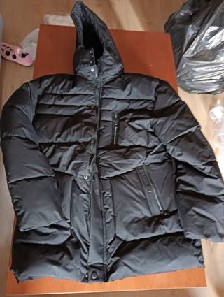 Chaqueta Pluma Sintética Hombre XL Negra