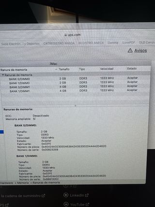 Imac apple 21.5 SSD 500GB y 12GB Ram.Muy rapido 