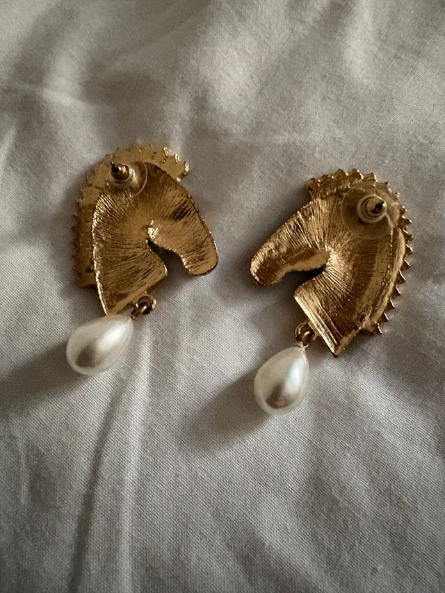 Pendientes ligeros cebra perla.