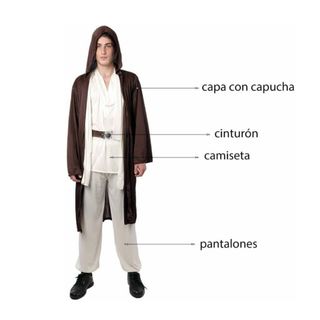 Jedi Disfraz Maestro Galáctico Luke Tallas M/L/XL
