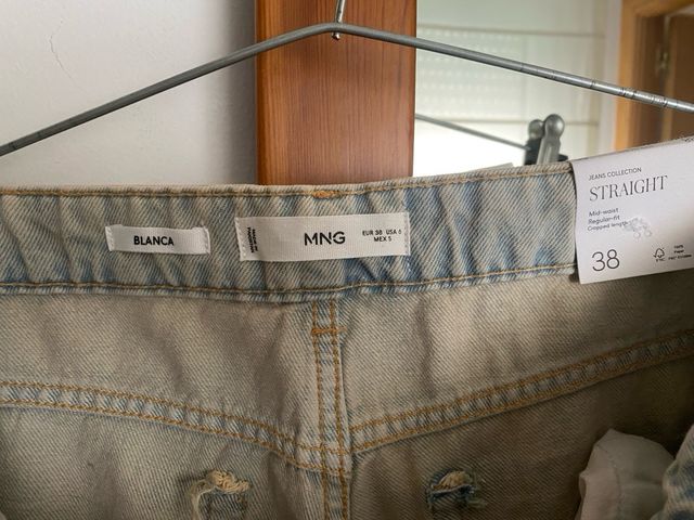 Vaquero Mango azul claro modelo Blanca talla 38