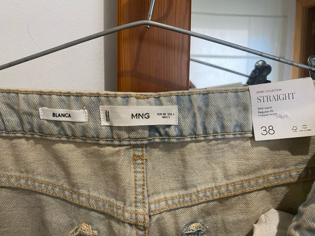 Vaquero Mango azul claro modelo Blanca talla 38