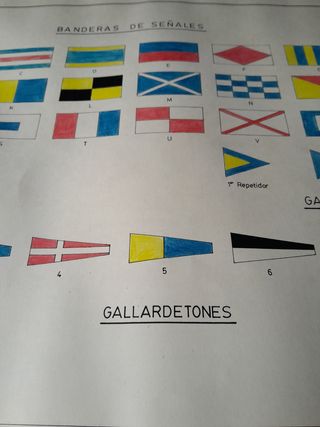 Banderas gallardetes gallardetones navales