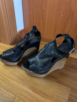 Zeppe nere donna - scarpe con plateau