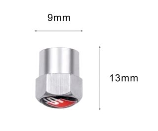 4 Uds. tapón para válvula Audi,metal.