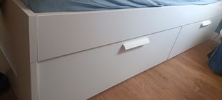 Cama IKEA Brimnes 160 cm blanca
