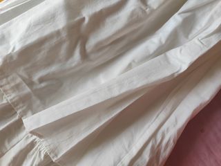 Vestido blanco midi, volantes, nuevo