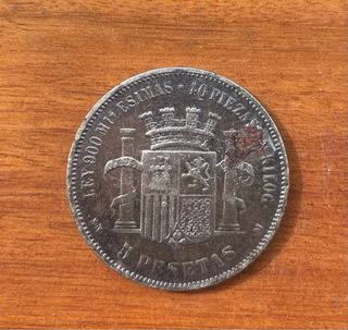  Moneda España 1870 - 5 Ptas