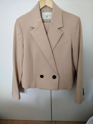 Traje pantalón beige Woman Collection