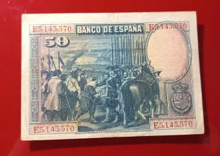 Billete 50 Pesetas 1928 – Diego Velázquez