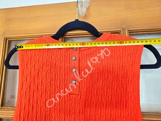 Vestido corto punto botones joya naranja zara