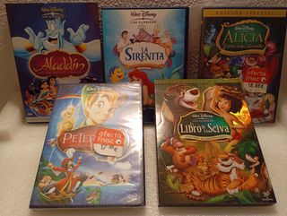 DVDs Disney clásicos: Aladdin, Sirenita...