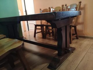 Mesas y sillas roble