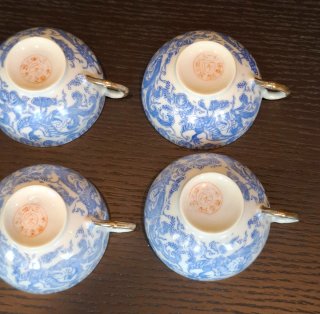 6 antiguas tazas de porcelana china para té o café