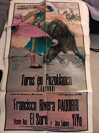 Cartel toros homenaje Paquirri, revista  Pronto