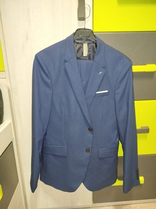 Traje azul marino Zara