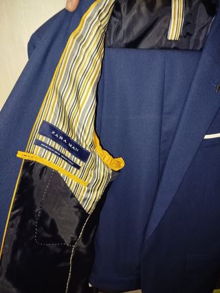 Traje azul marino Zara