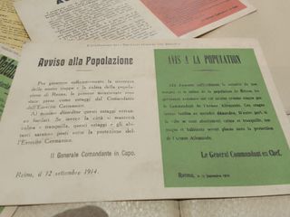 Lotto cartoline Avvisi ai belgi 1914