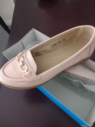 Mocasines rosa palo mujer talla 38