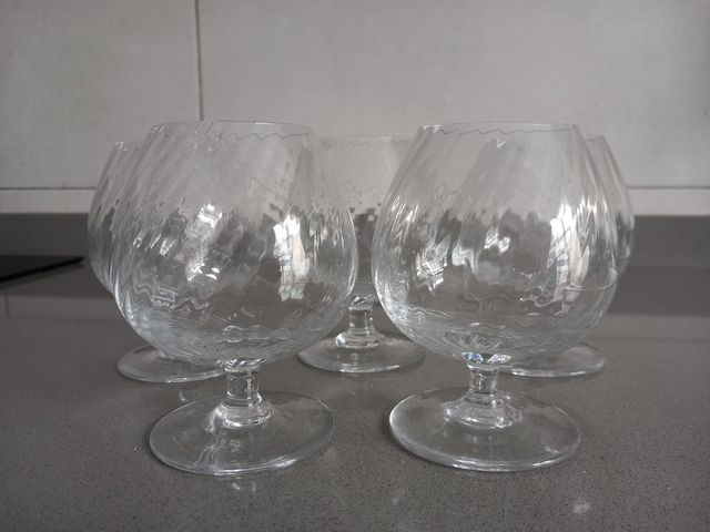 5 Copas coñac cristal 250ml