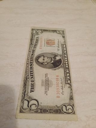  5 Dollari 1953 serie A