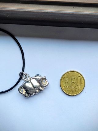 Ciondolo elefantino argento 925 collana