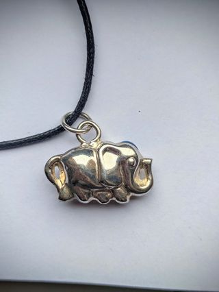 Ciondolo elefantino argento 925 collana