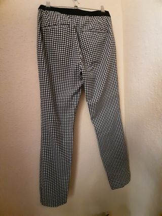Pantalones vichy blanco y negro