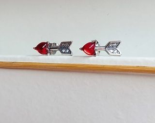 Pendientes Flecha y Corazón Cristal de Murano.