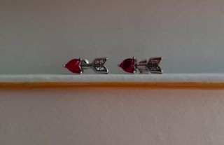 Pendientes Flecha y Corazón Cristal de Murano.