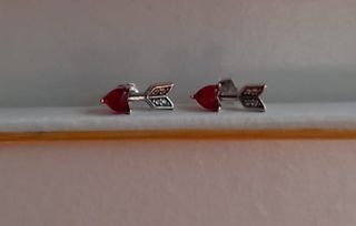 Pendientes Flecha y Corazón Cristal de Murano.